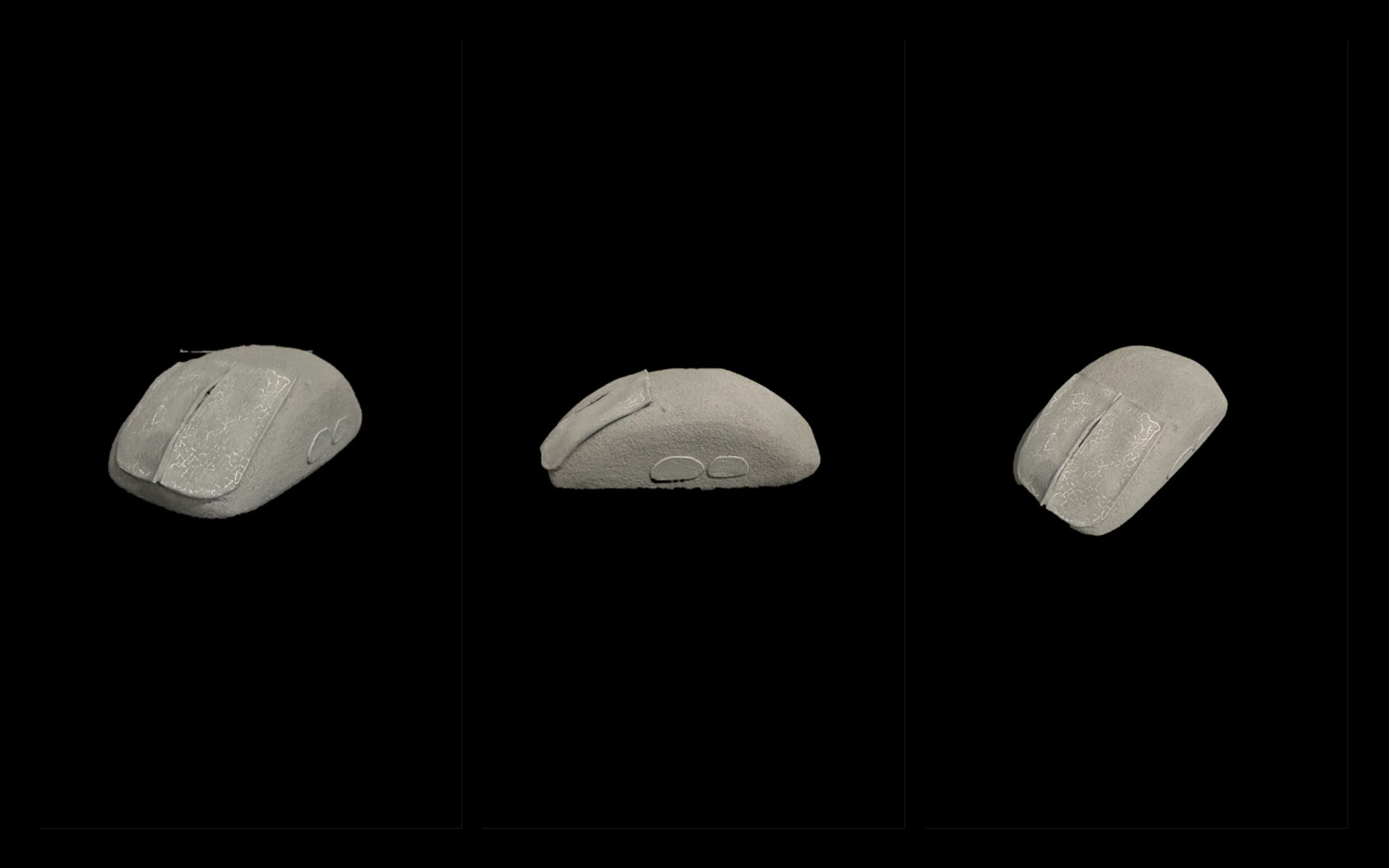 Three views of the finished PRO G physical prototype