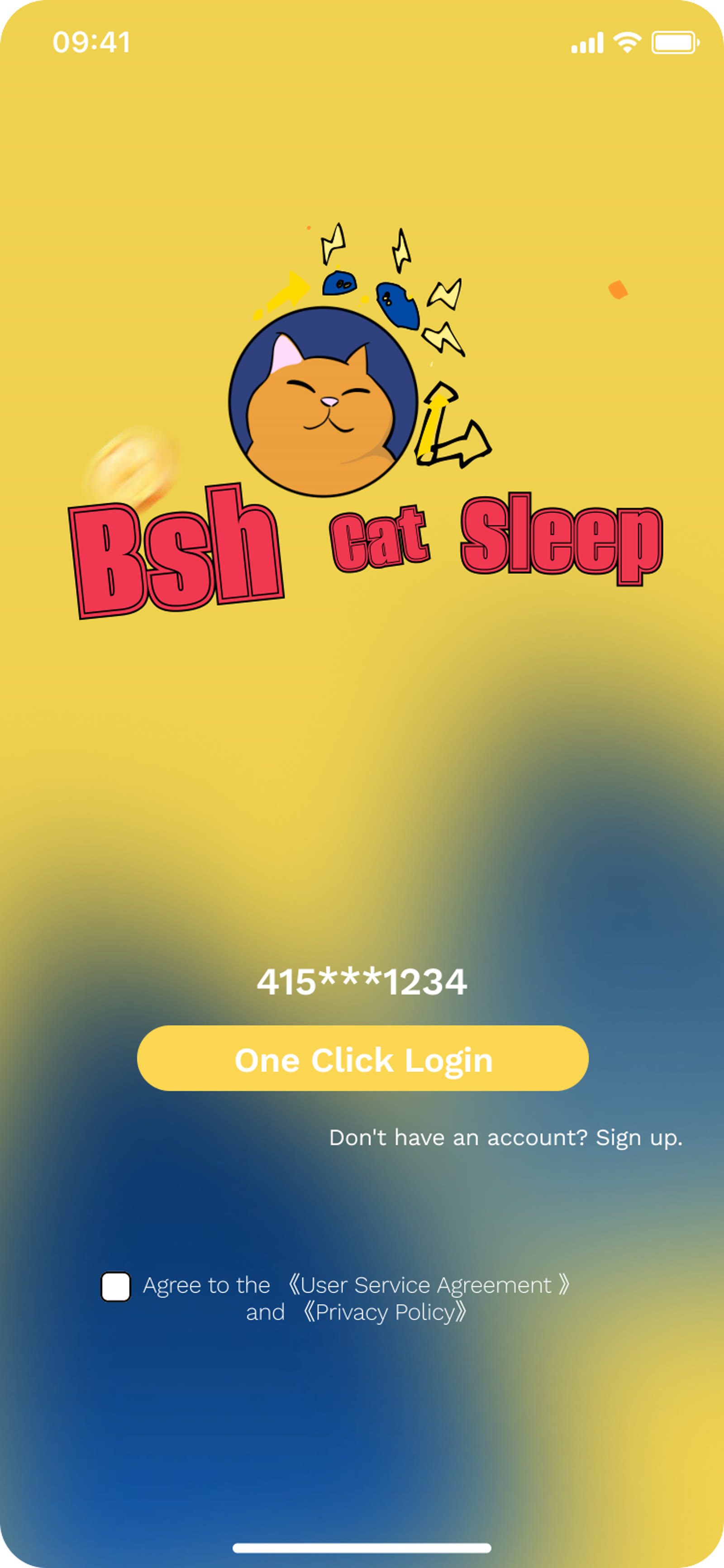 Login screen default state
